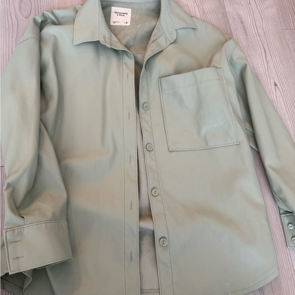 Abercrombie & Fitch Sage Green Shirt Jacket